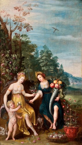 Allegory of Spring and Summer, circle H. Van Balen - Paintings & Drawings Style Louis XIII