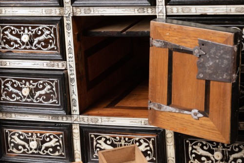 Renaissance - A 17th c. Italian (Lombardy) ebony and ivory inlaid cabinet