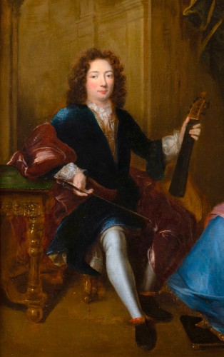 Antiquités - Double portrait de Philippe d’Orléans et Françoise-Marie de Bourbon