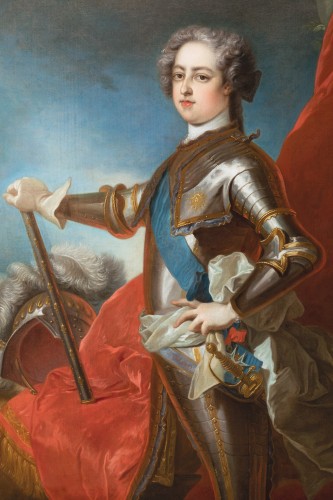 Louis XV jeune en armure, atelier de J. B. Van Loo, vers 1730 - Galerie Nicolas Lenté