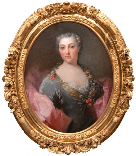 Portrait de femme en Flore, Robert Le Vrac Tournieres (1667-1752)