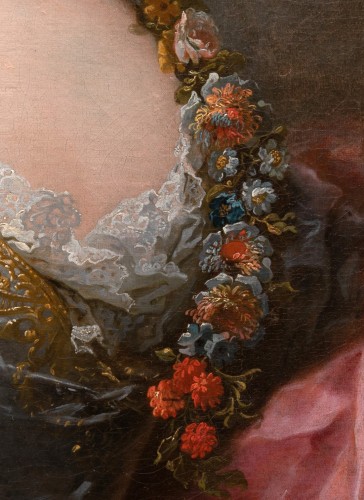 Portrait of a lady as Flora, Robert Le Vrac Tournieres (1667-1752) - 