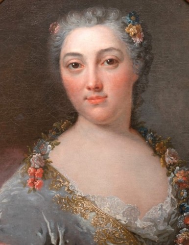 Portrait de femme en Flore, Robert Le Vrac Tournieres (1667-1752) - Louis XV