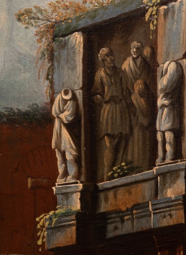 XVIIe siècle - Caprice architectural avec le Colisée, entourage de Viviano Codazzi