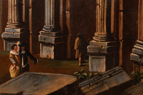 Louis XIV - A capriccio with the Colosseum, circle of Viviano Codazzi