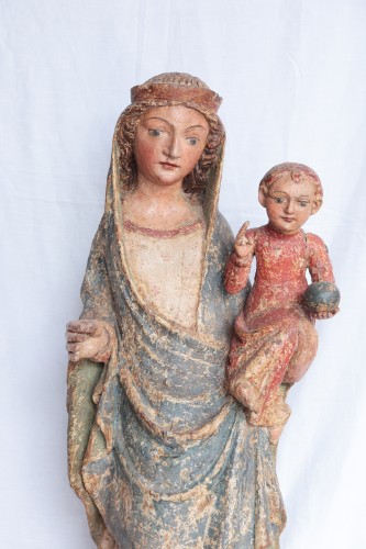 Vierge à l'Enfant - Italie XVe siècle - Sculpture Style Renaissance