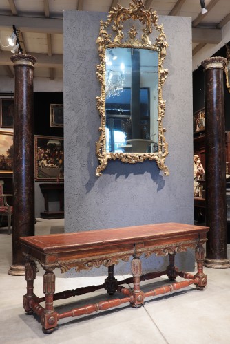 Lacquered and gilded bench, 16th century Florence - Seating Style Renaissance