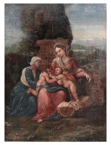 Sainte Famille - École florentine du 17e siècle - Numero 7 Antiquariato