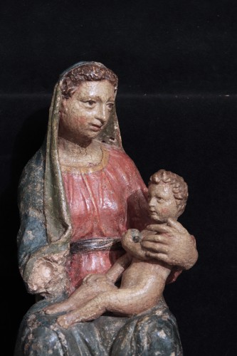 Vierge à l'Enfant, Toscane 15e siècle - Numero 7 Antiquariato