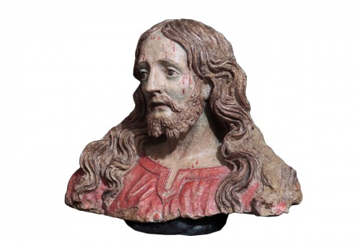 Buste du Christ en terre cuite, Italie 16e siècle