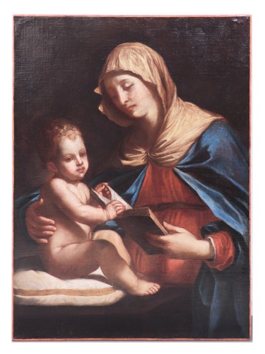 Bartolomeo Gennari (1594-1661) - Virgin and Child - Paintings & Drawings Style Louis XIII