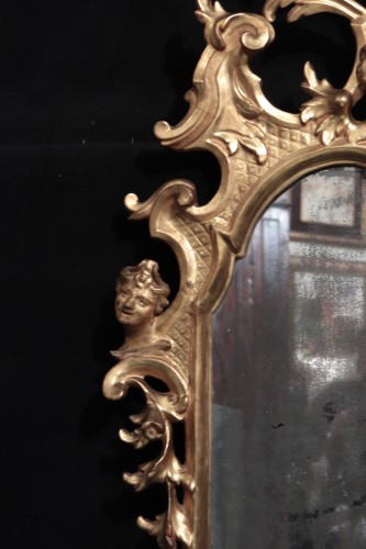 XVIIe siècle - Miroir doré, Toscane fin 17e siècle