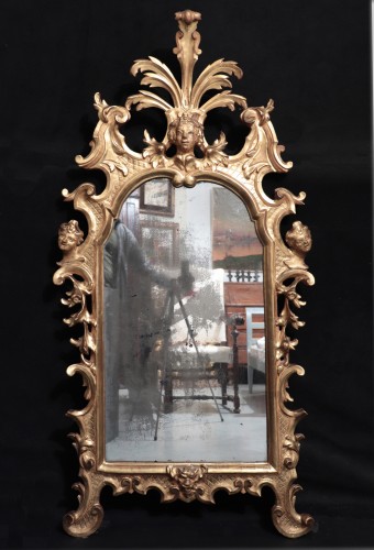 Miroir doré, Toscane fin 17e siècle - Louis XIV