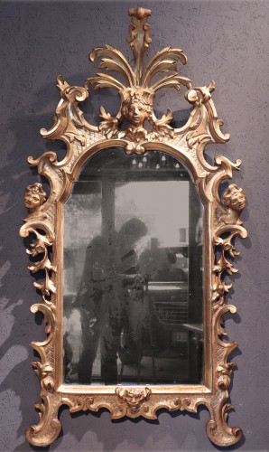 Louis XIV - Gilded Mirror, Tuscany Late 17th Century