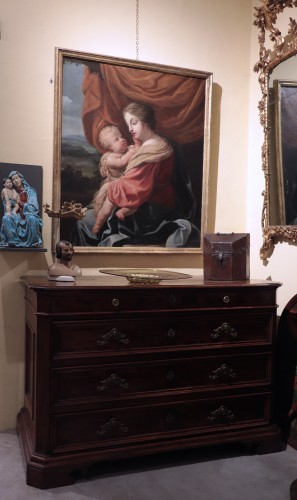 Madonna And Child, 17th Century Flemish Painting - 