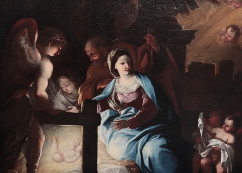 Nativité - Naples 17e Siècle - Tableaux et dessins Style Louis XIV