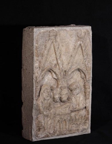 Sculpture Sculpture en pierre - Nativité, Bas-relief en pierre - Italie du Nord XIVe siècle