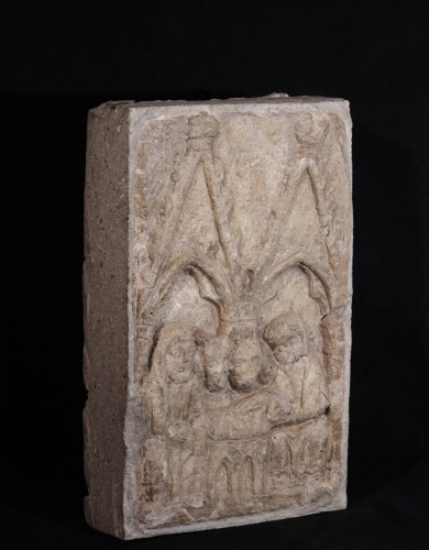 Sculpture  - Stone bas-relief &quot;nativity&quot; 14th century