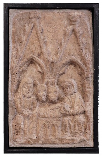 Nativité, Bas-relief en pierre - Italie du Nord XIVe siècle - Numero 7 Antiquariato