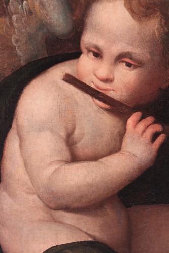 Tableaux et dessins Tableaux XVIe siècle - Francesco Vecellio (1475-1560 Ca) - Ange musicien