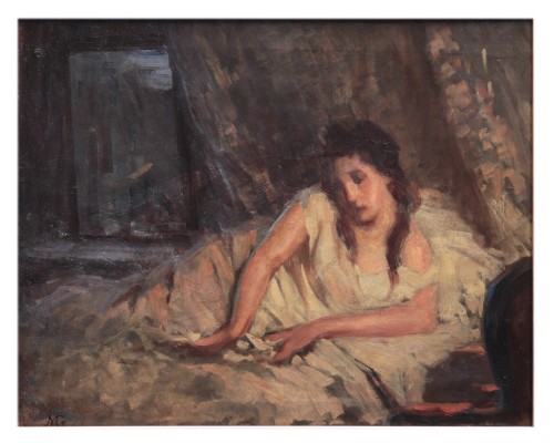 Michele Gordigiani (1835-1909) - Portrait - Tableaux et dessins Style Louis-Philippe