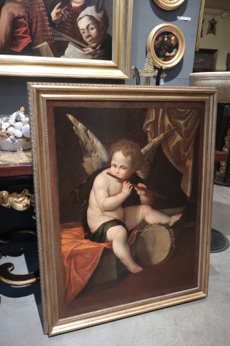 Francesco Vecellio (ca 1475-1560 Ca) - Angel Musician - Paintings & Drawings Style Louis XIII