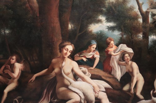 Tableaux et dessins Tableaux XVIIIe siècle - Léda et le cygne, Italie fin du 18e siècle