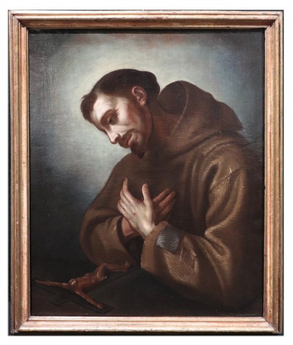 Saint François en prière, peintre toscan fin du XVIe siècle
