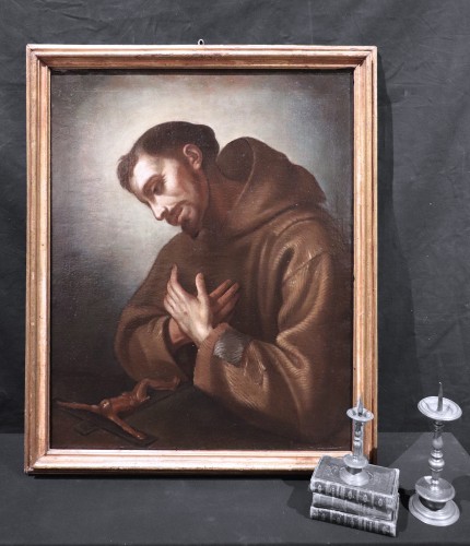 Saint Francis at Prayer, Tuscany late 16th century - Paintings & Drawings Style Louis XIII