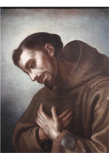 Tableaux et dessins  - Saint François en prière, peintre toscan fin du XVIe siècle