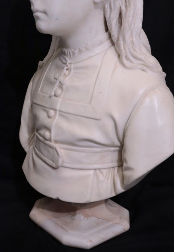 Napoléon III - Bust of a young girl: - Antonio Tantardini (1829-1879)