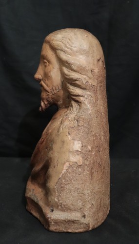 XVIe siècle et avant - Buste du Christ en terre cuite, Toscane XVIe siècle