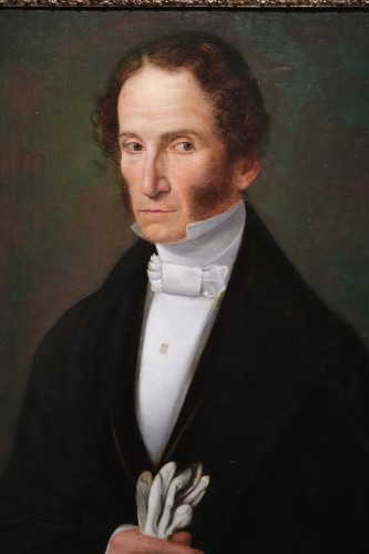 Portrait d'un homme, Allemagne XIXe siècle - Tableaux et dessins Style Louis-Philippe