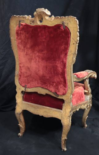 Fauteuil doré, Rome début du 18e siècle - Numero 7 Antiquariato