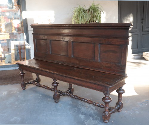 Banquette avec dossier, Toscane 17e siècle - Sièges Style Louis XIII