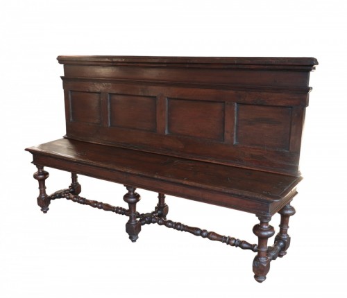 Louis XIII - Banquette avec dossier, Toscane 17e siècle