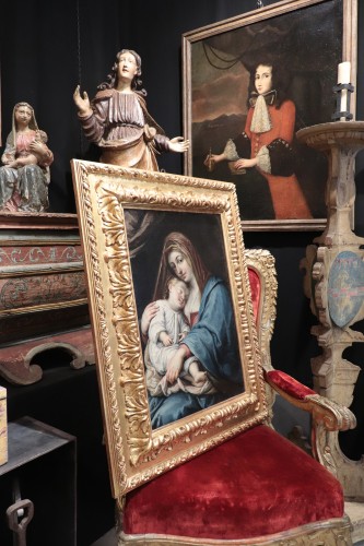  Madone à l'Enfant endormi, Peintre flamand fin du 17e siècle - Numero 7 Antiquariato