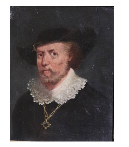 Tableaux et dessins Tableaux XVIIIe siècle - Portrait d'un gentilhomme, Miniature sur cuivre du 18e siècle