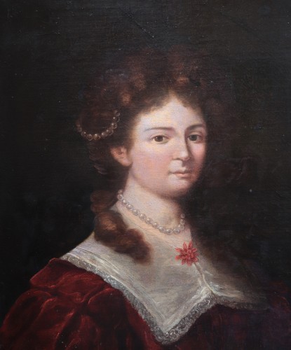 Portrait d'une Dame, peintre français du 18e siècle - Tableaux et dessins Style Louis XIV