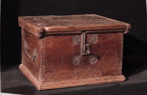Cassone Gothique, Vénétie XVe siècle - Mobilier Style Moyen Âge
