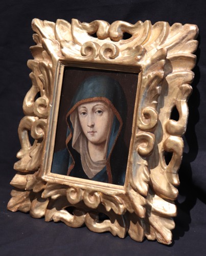 Madonna, Central Italy 17th Century - Paintings & Drawings Style Louis XIV