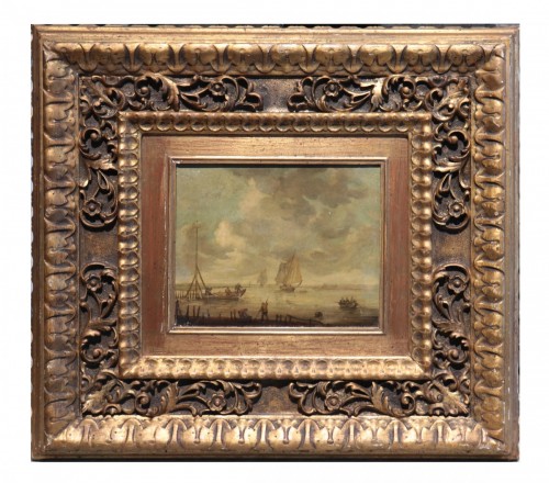 Navy With Boats, 19th Century Dutch Painting