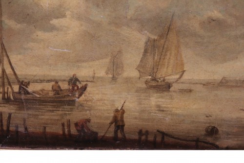 Paintings & Drawings  - Navy With Boats, 19th Century Dutch Painting