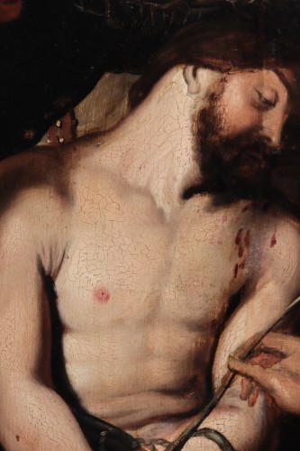 17th century - christ Crowned With Thorns, Late 17th Century Flemish Painter: 