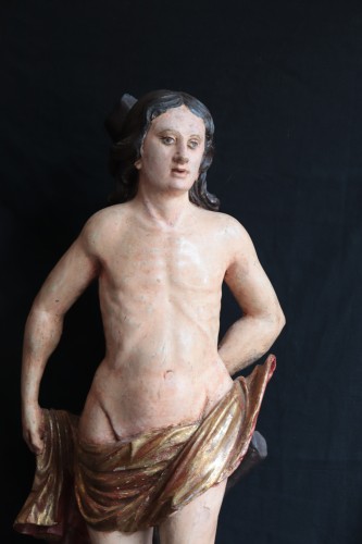Sculpture Sculpture en Bois - Saint Sébastien, Italie 18e siècle
