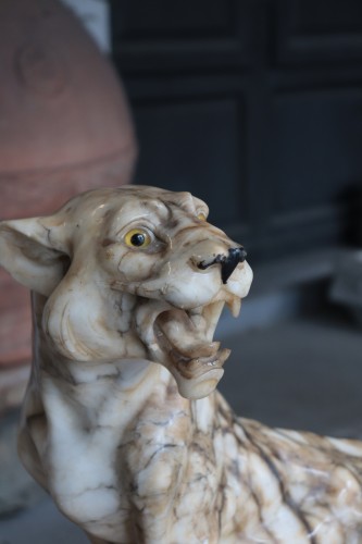 Sculpture  - Alabaster Panther, Early 1900s