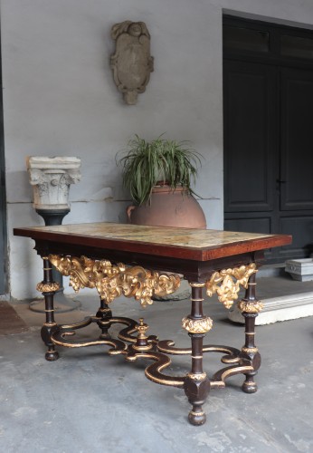 Console, Florence 17e siècle - Mobilier Style Louis XIII