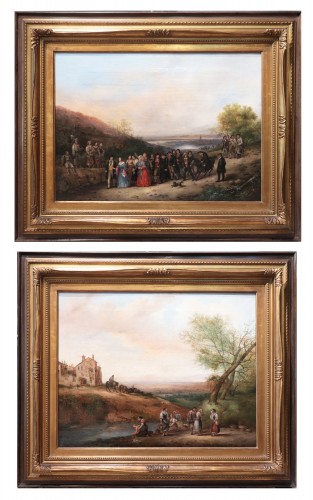 Canella Carlo (1800-1879) - Pair Of Landscapes