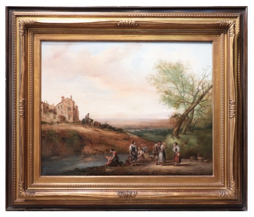 Canella Carlo (1800-1879) - Pair Of Landscapes - Paintings & Drawings Style Restauration - Charles X