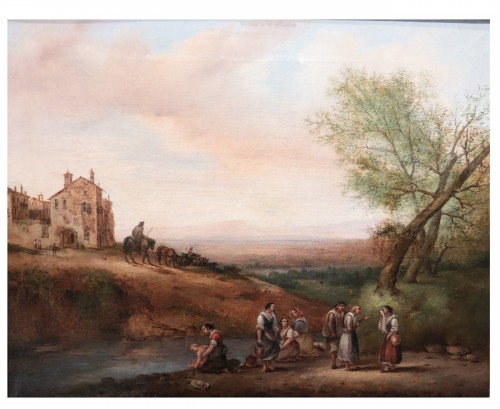 19th century - Canella Carlo (1800-1879) - Pair Of Landscapes